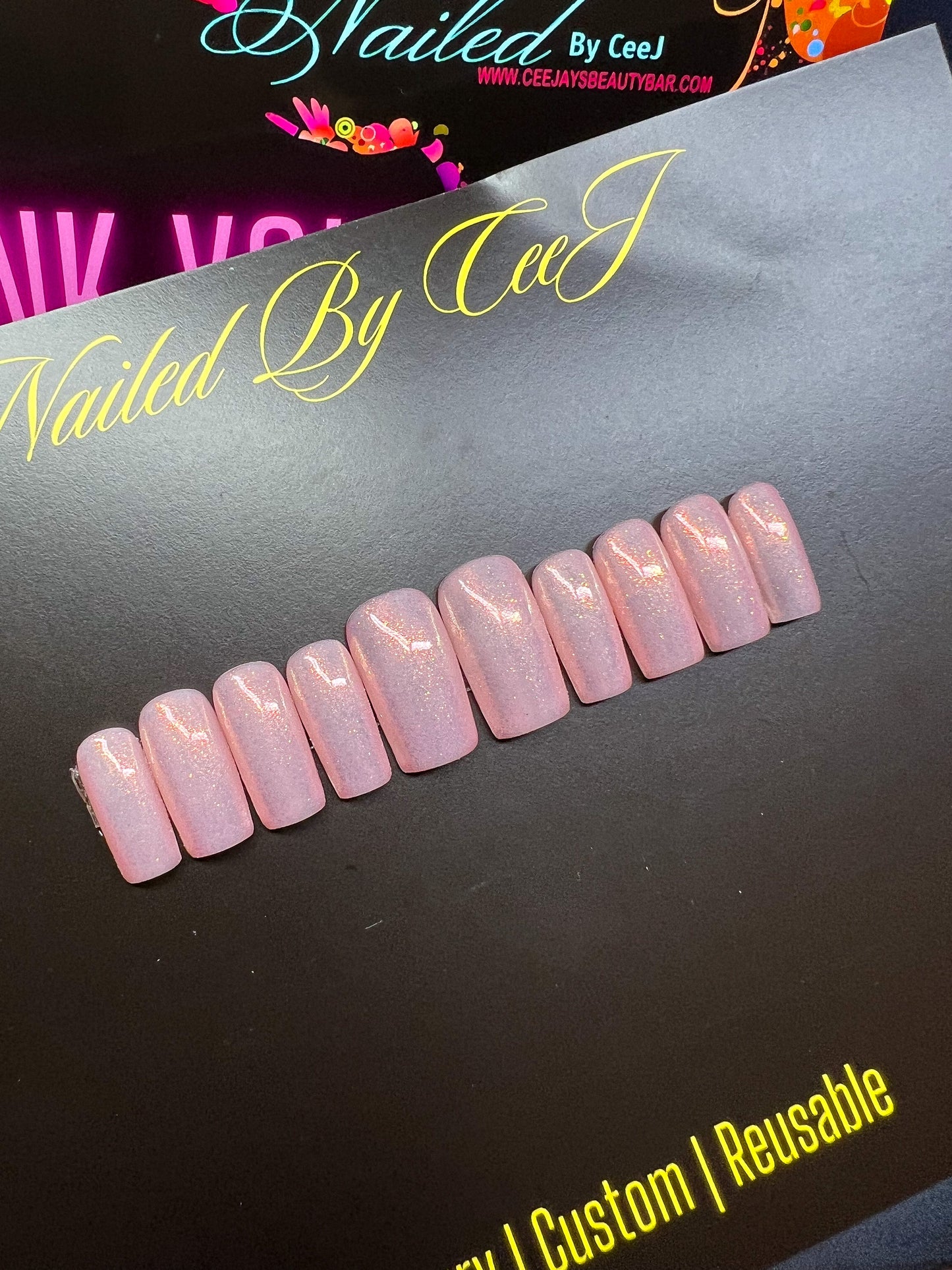 Tinkerbell | Glitter | Custom Press On Nails