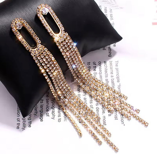 Long Tassel Drop Earrings