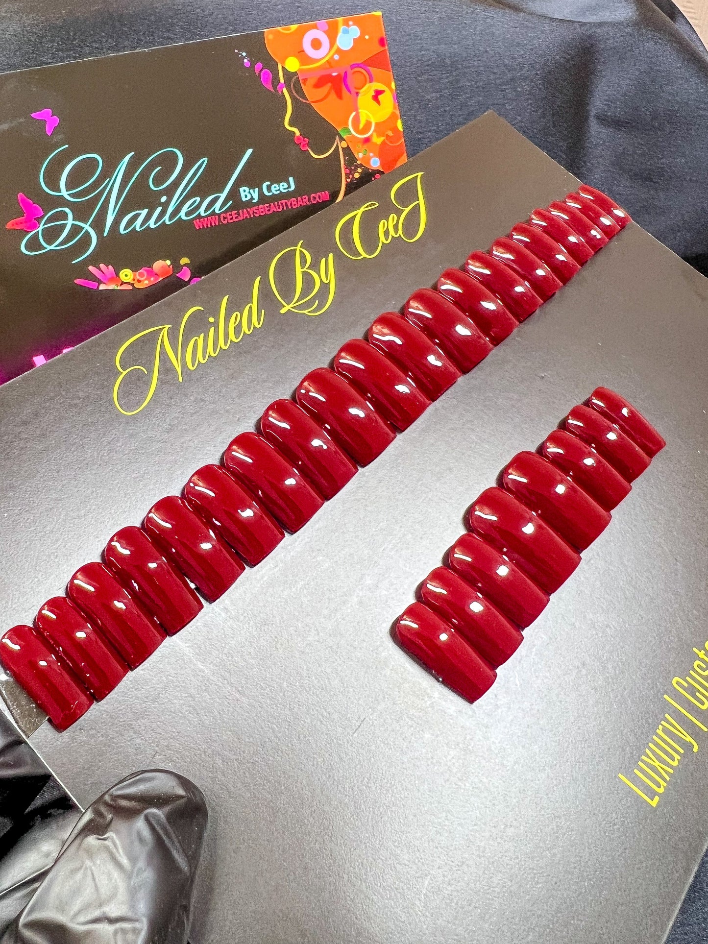 No. 53 | Red | Ready To Ship Press On Nails