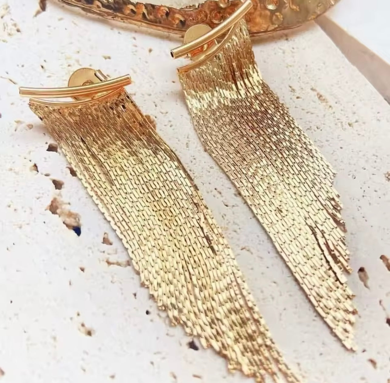 Gold Tassels Earrings