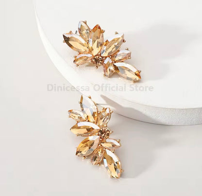 Wing Stud Earrings - Champagne