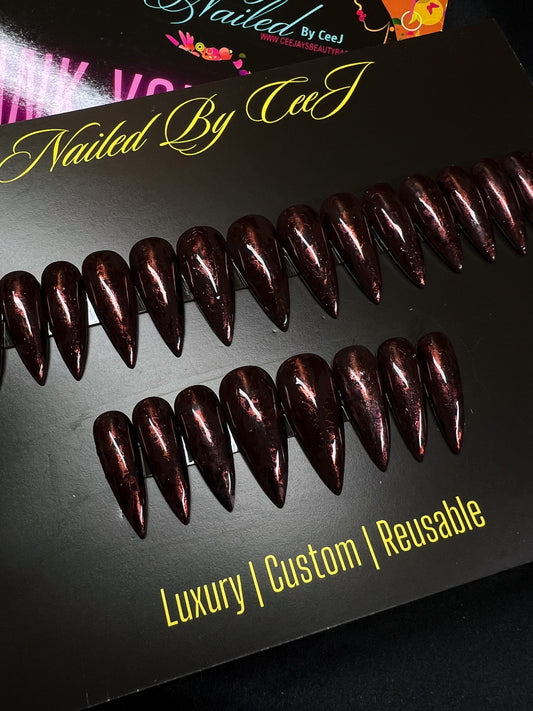 Godiva | Foil | Custom Press On Nails